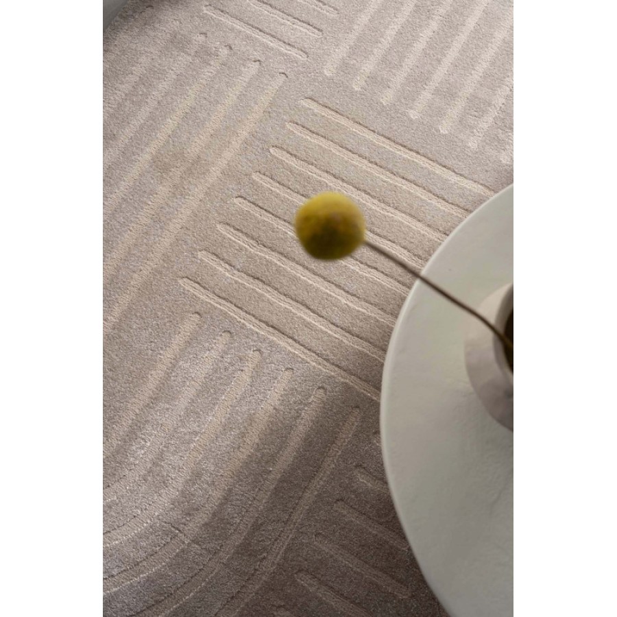 Χαλί Μοντέρνο Ανάγλυφο (160x230) Μηχανοποίητο Royal Carpet Organic 588 beige