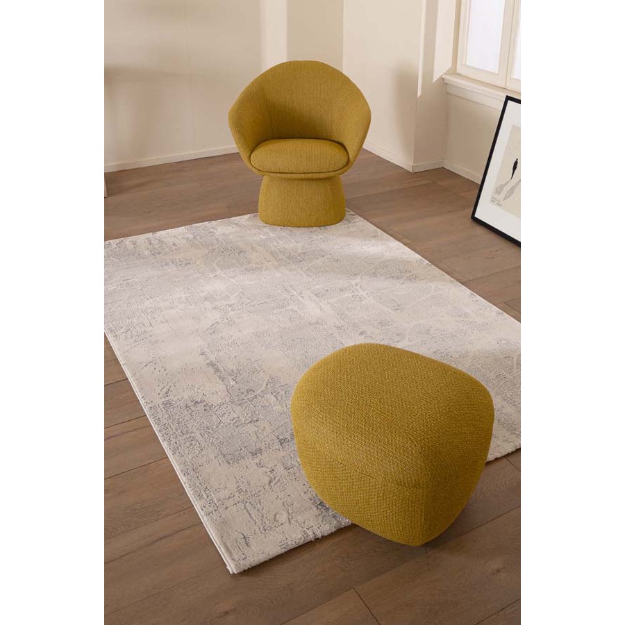 Χαλί Μοντέρνο (200x250) Ανάγλυφο Μηχανοποίητο Royal Carpet Silky 341D white