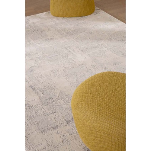 Πατάκι Μοντέρνο (70x140) Ανάγλυφο Μηχανοποίητο Royal Carpet Silky 341D white