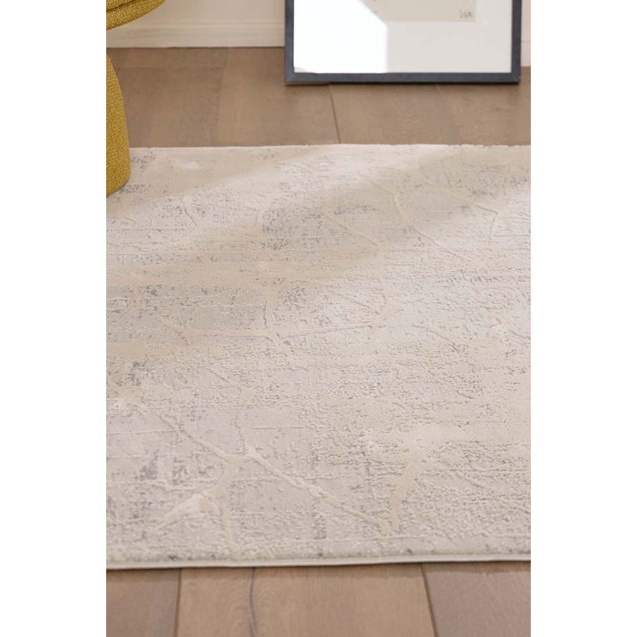 Χαλί Μοντέρνο (200x250) Ανάγλυφο Μηχανοποίητο Royal Carpet Silky 341D white