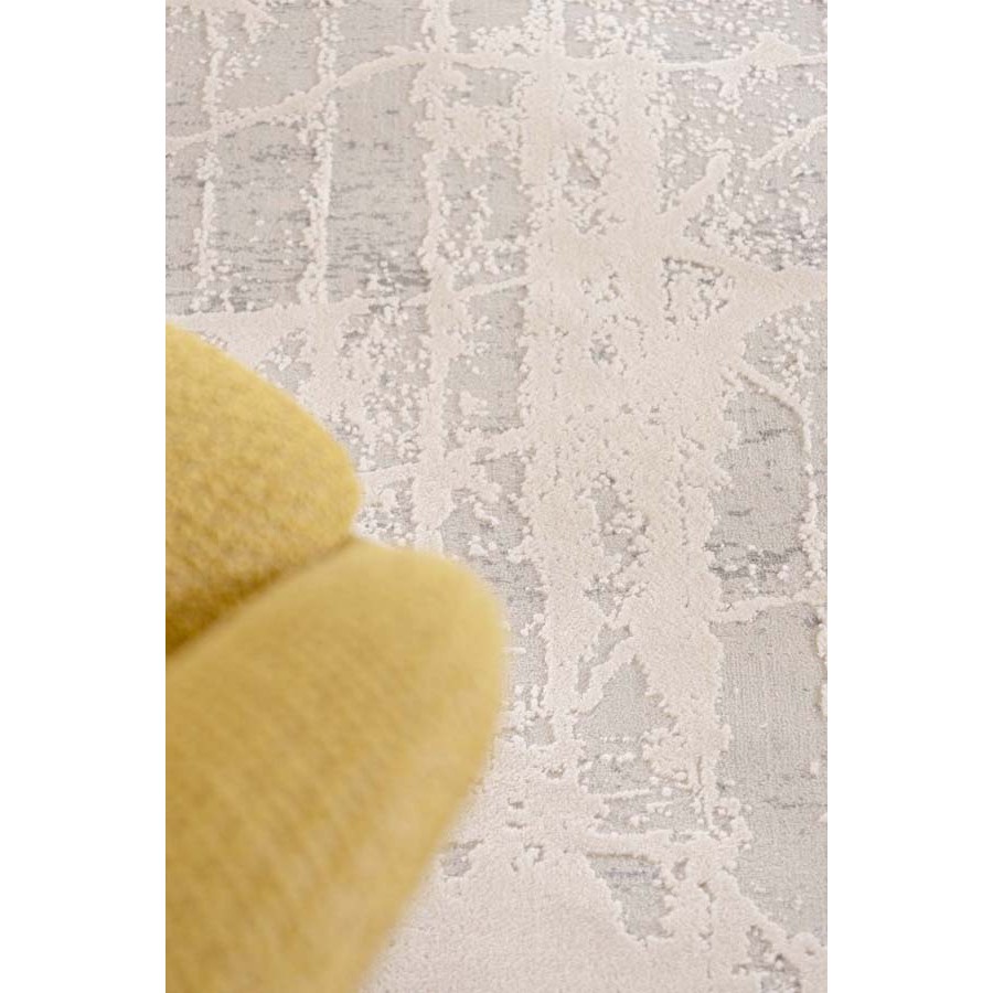 Χαλί Μοντέρνο (200x250) Ανάγλυφο Μηχανοποίητο Royal Carpet Silky 341D white