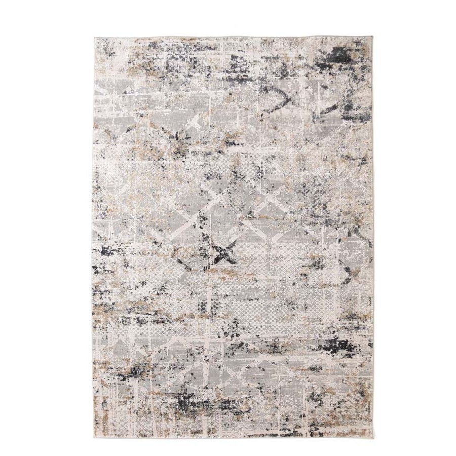 Χαλί Μοντέρνο (200x290) Ανάγλυφο Μηχανοποίητο Royal Carpet Silky 344A grey