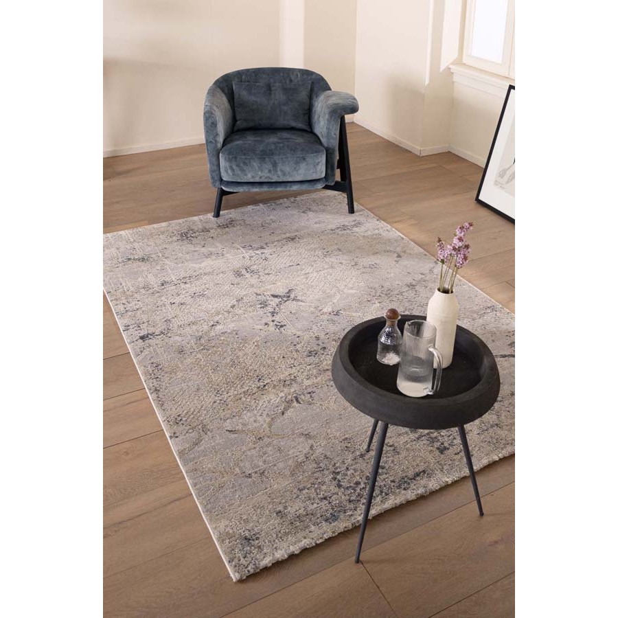 Χαλί Μοντέρνο (200x290) Ανάγλυφο Μηχανοποίητο Royal Carpet Silky 344A grey