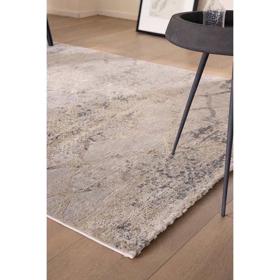 Χαλί Μοντέρνο (200x290) Ανάγλυφο Μηχανοποίητο Royal Carpet Silky 344A grey