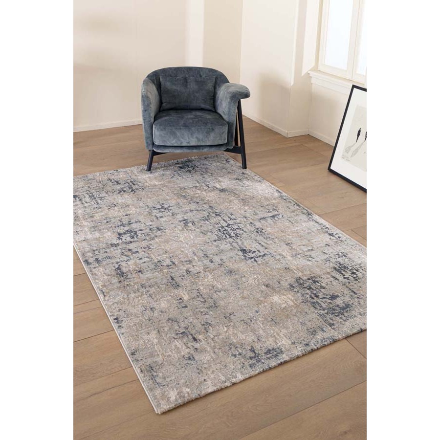 Χαλί Μοντέρνο (160x230) Ανάγλυφο Μηχανοποίητο Royal Carpet Silky 360A grey