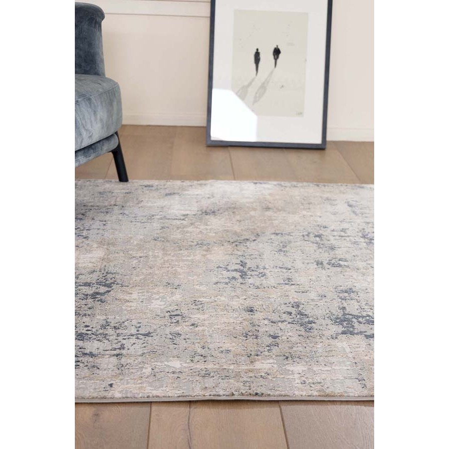 Χαλί Μοντέρνο (160x230) Ανάγλυφο Μηχανοποίητο Royal Carpet Silky 360A grey