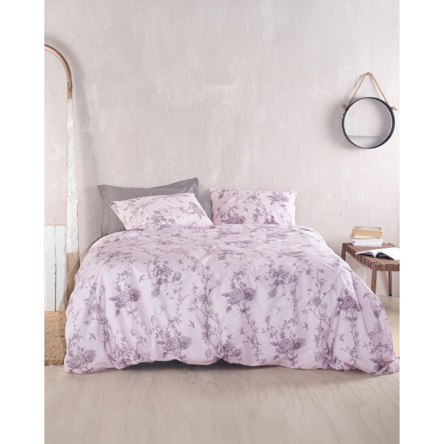 Σετ 2 τεμ Μαξιλαροθήκες (50x70) Rythmos Next Aurora Μωβ