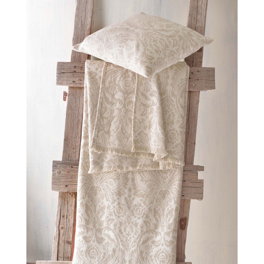 Ριχτάρι για Πολυθρόνα (160x180) Ζακάρ Rythmos Beatris Εκρού-Μπεζ