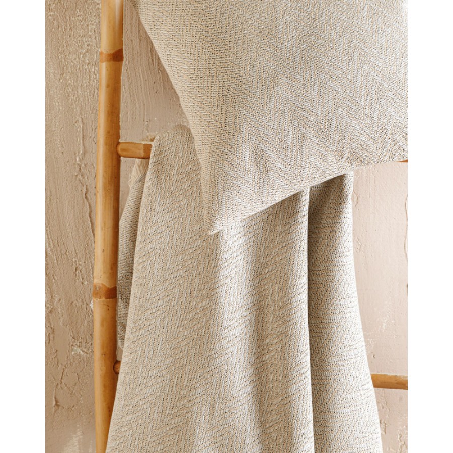 Ριχτάρι για Πολυθρόνα (160x180) Ζακάρ Διπλής όψης Rythmos Bosphore Μπεζ