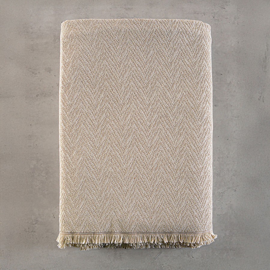 Ριχτάρι για Πολυθρόνα (160x180) Ζακάρ Διπλής όψης Rythmos Bosphore Μπεζ