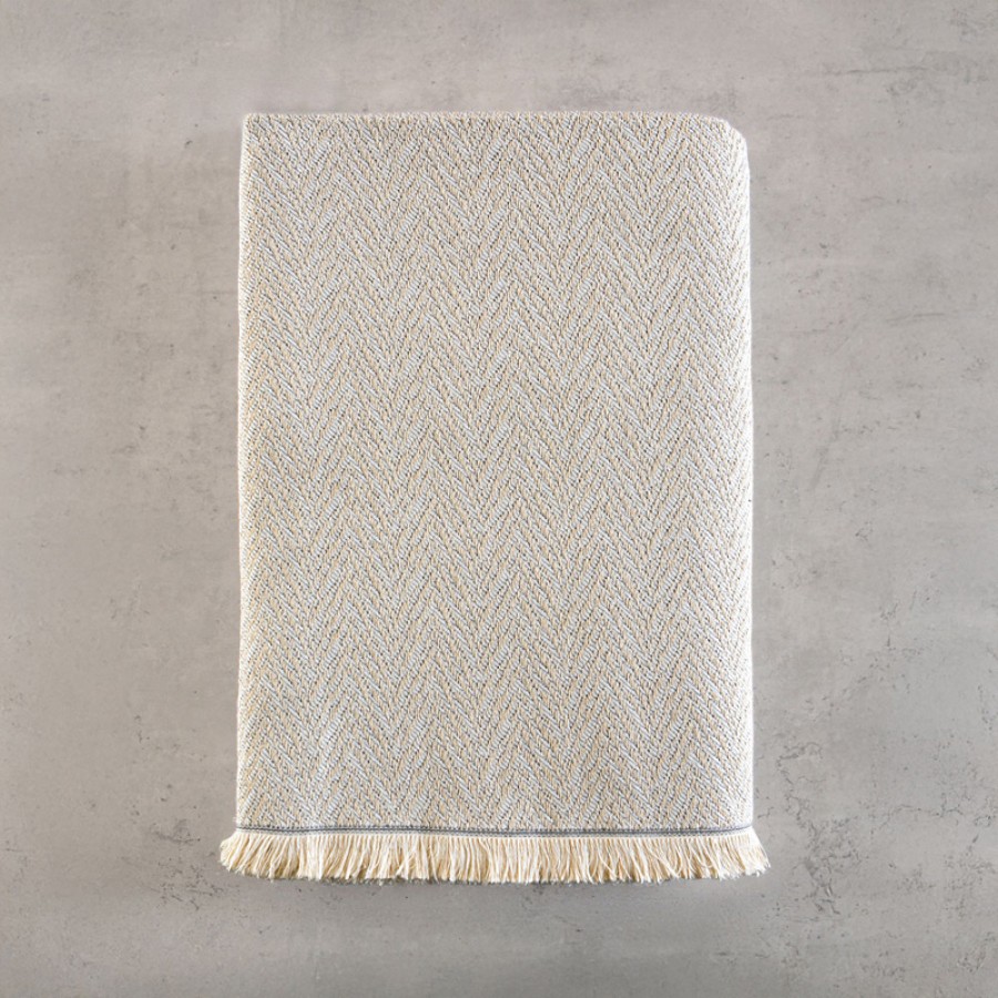 Ριχτάρι για Πολυθρόνα (160x180) Ζακάρ Διπλής όψης Rythmos Bosphore Γκρι