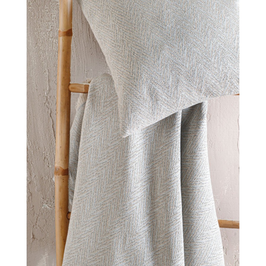 Ριχτάρι για Πολυθρόνα (160x180) Ζακάρ Διπλής όψης Rythmos Bosphore Γκρι