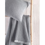 Ριχτάρι για Πολυθρόνα (160x180) Ζακάρ Διπλής όψης Rythmos Bosphore Σκούρο Γκρι