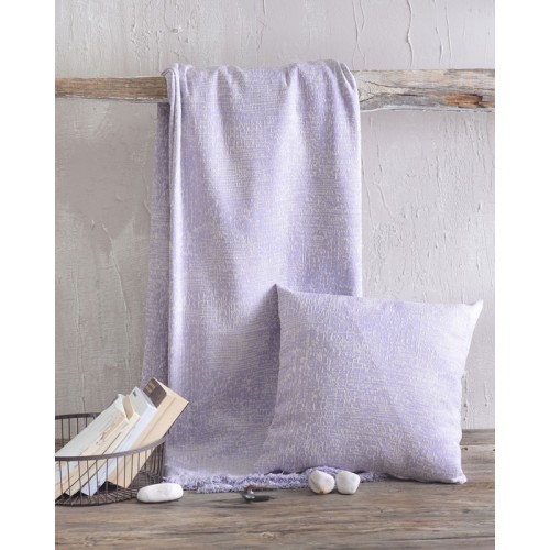 Ριχτάρι για Τριθέσιο καναπέ (180x280) Ζακάρ, Διπλής Όψεως Rythmos Canda Λιλά