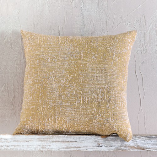 Διακοσμητική Θήκη (40x40) Ζακάρ για μαξιλάρια φιγούρας Rythmos Canda Μουσταρδί