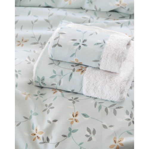 Σετ σεντόνια Υπέρδιπλα (230x270) Βαμβακερά Rythmos Symbol Carlin Μπλε