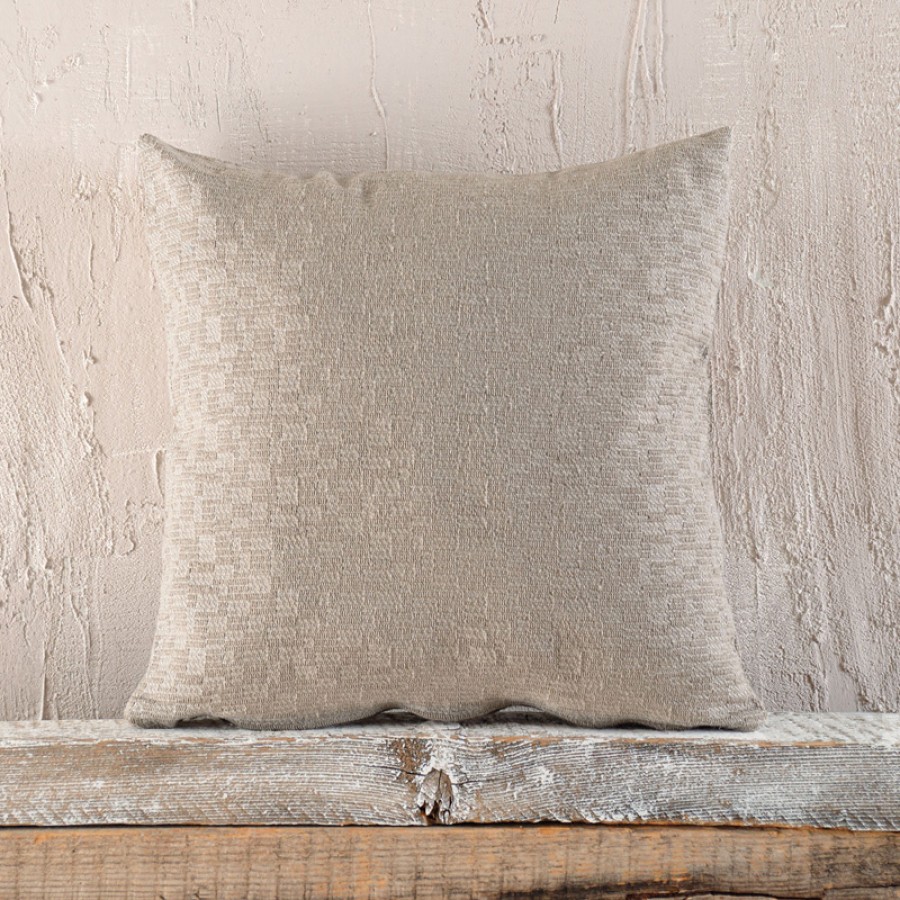 Μαξιλαροθήκη Διακοσμητική (40 x 40) Ζακάρ Rythmos Ermis Μπεζ