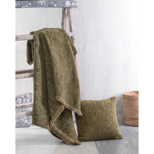 Ριχτάρι για Τριθέσιο Καναπέ (180x280) Ζακάρ Σενίλ Διπλής Όψεως Rythmos Essie Κυπαρισσί