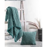 Ριχτάρι για Πολυθρόνα (160x180) Ζακάρ Σενίλ Διπλής Όψης Rythmos Essie Πετρόλ