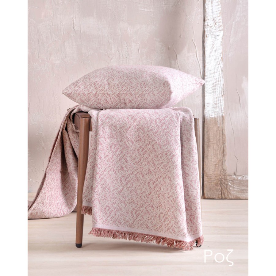 Ριχτάρι για Πολυθρόνα (160x180) Ζακάρ Rythmos Fabio Ροζ