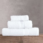 Πετσέτα Προσώπου (50x90) Πενιέ 480γρ/τμ Rythmos Illusion Λευκό