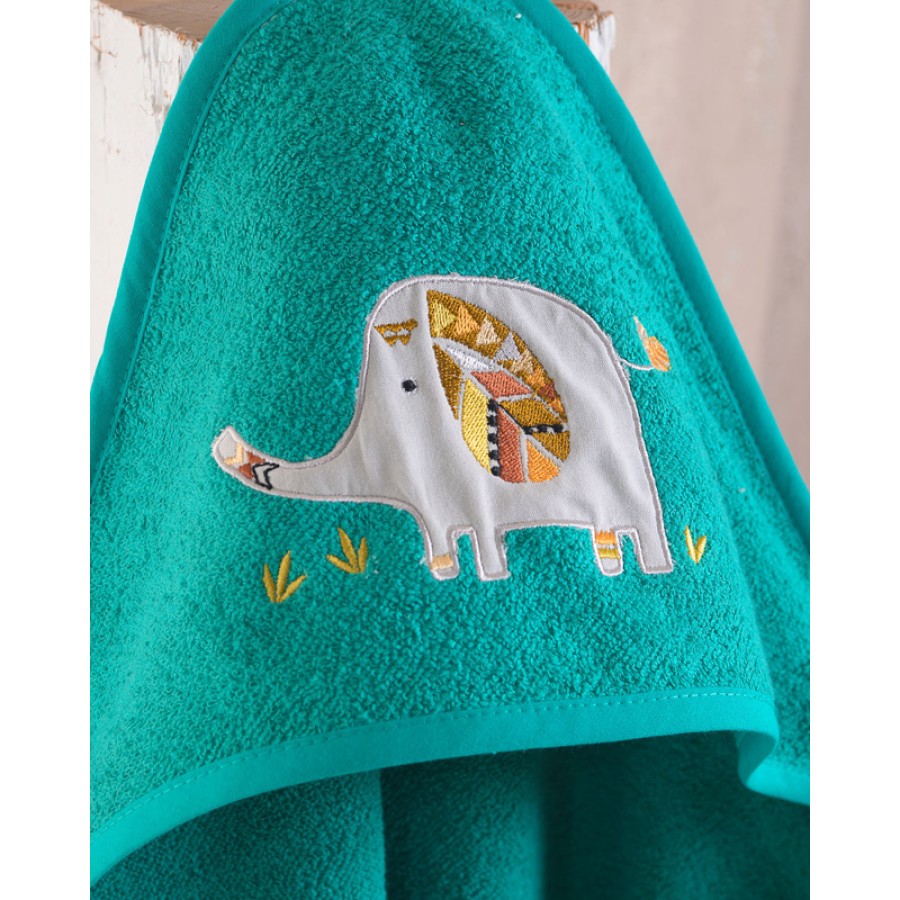 Κάπα βρεφική (75x75) Babyline Rythmos Badu Πράσινο