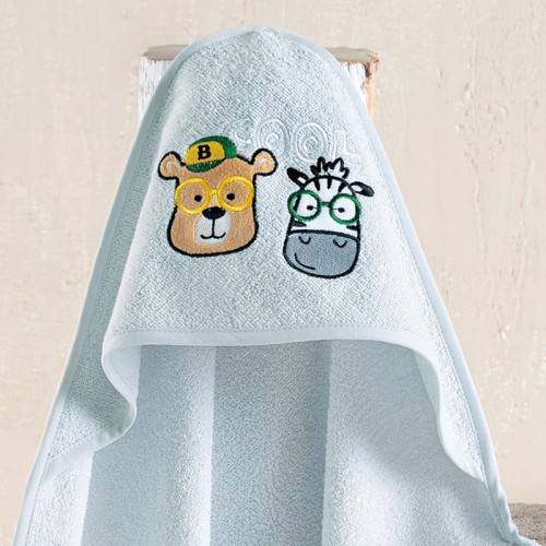 Κάπα βρεφική (75x75) Babyline Rythmos B Cool Σιελ