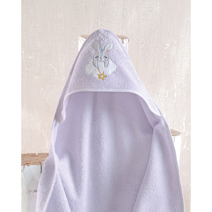 Κάπα βρεφική (75x75) Babyline Rythmos Pearl Λιλά