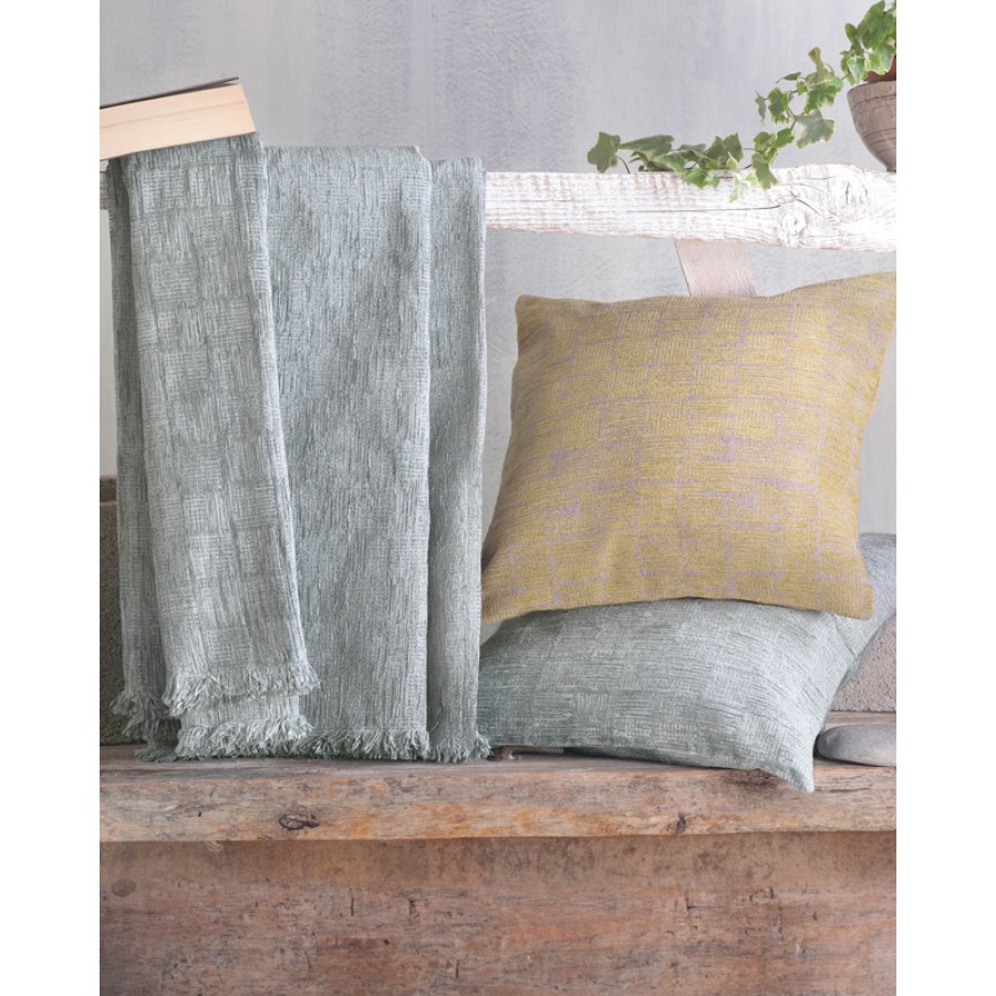 Διακοσμητική Θήκη (40x40) Ζακάρ για μαξιλάρια φιγούρας Rythmos Kenya Γκρι