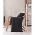 Ριχτάρι για Πολυθρόνα (160x180) Ζακάρ Σενίλ Διπλής Όψης Rythmos Kidal Μαύρο