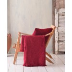 Ριχτάρι για Πολυθρόνα (160x180) Ζακάρ Σενίλ Διπλής Όψης Rythmos Kidal Μπορντό