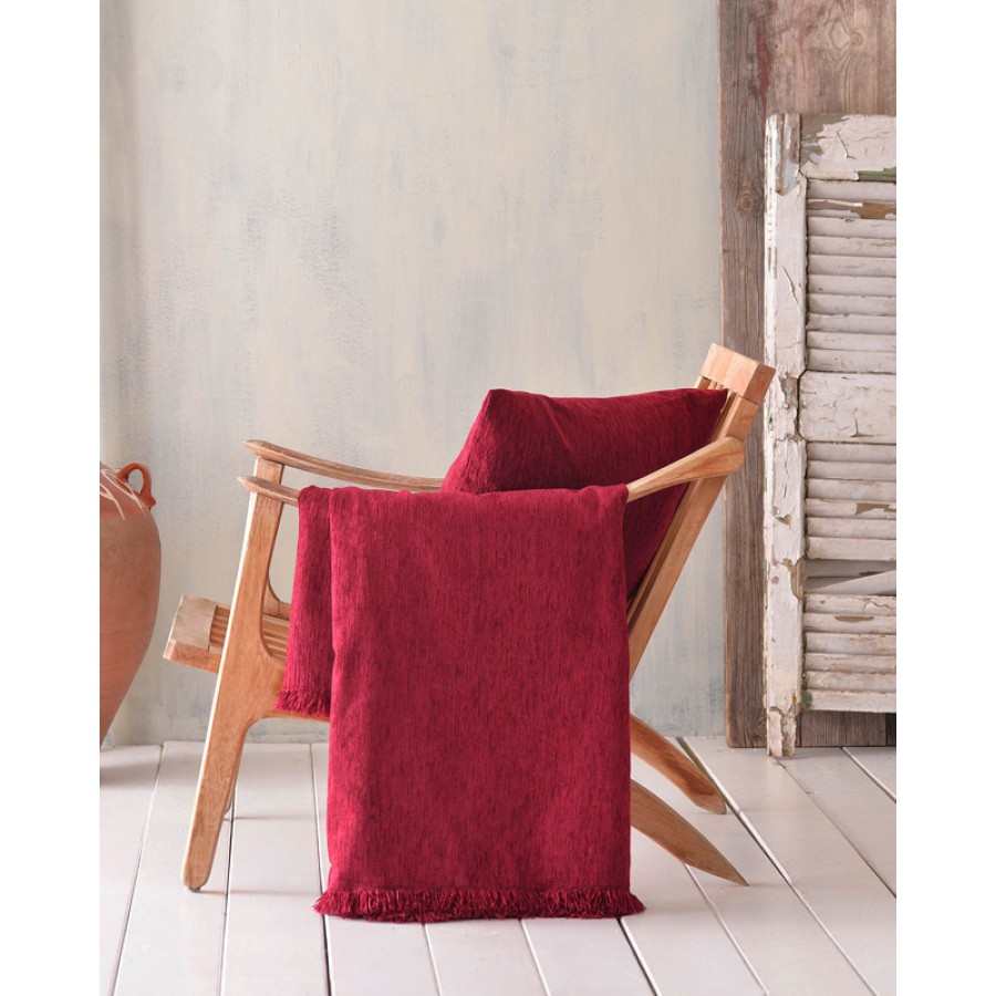 Ριχτάρι για Διθέσιο Καναπέ (180x240) Ζακάρ Σενίλ Διπλής Όψης Rythmos Kidal Μπορντό