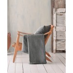 Ριχτάρι για Πολυθρόνα (160x180) Ζακάρ Σενίλ Διπλής Όψης Rythmos Kidal Σκούρο Γκρί