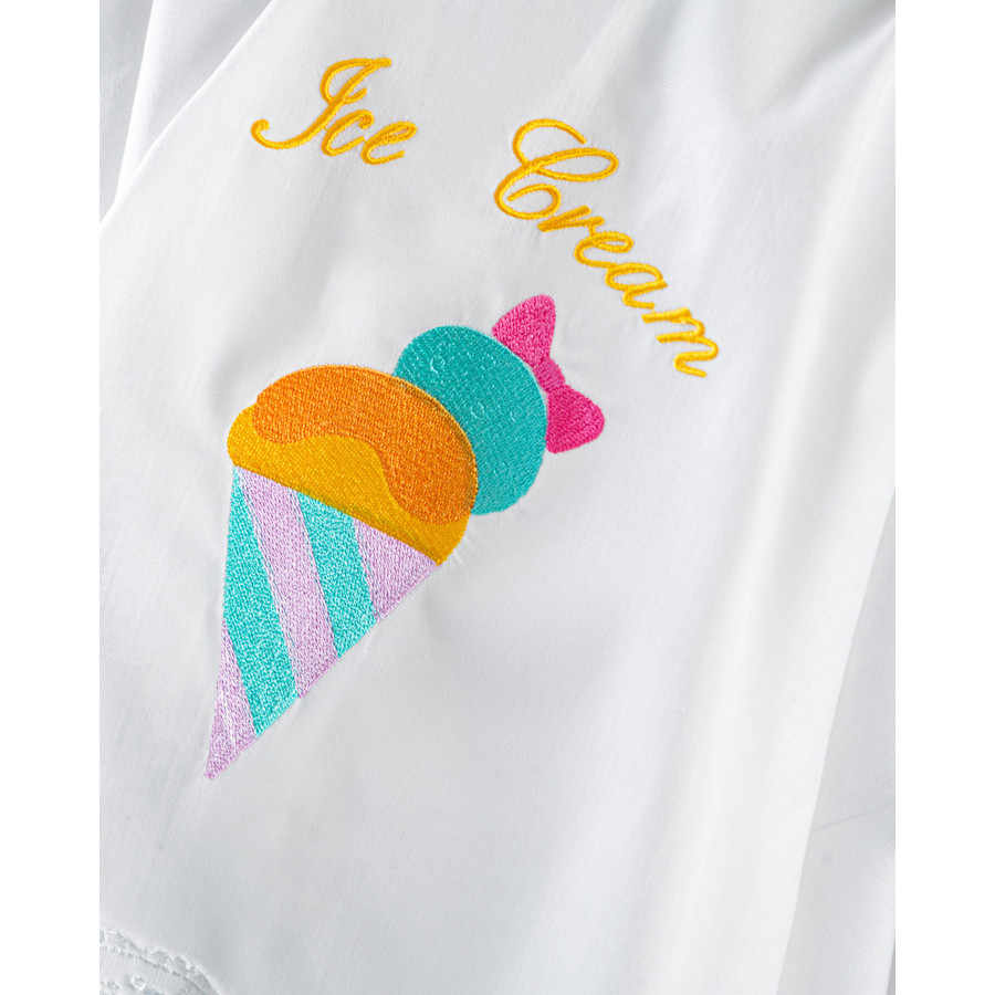 Σετ Σεντόνια Βρεφικά Κούνιας (105x160) Βαμβακερά Με Κέντημα κα Δαντέλα Rythmos Gelato