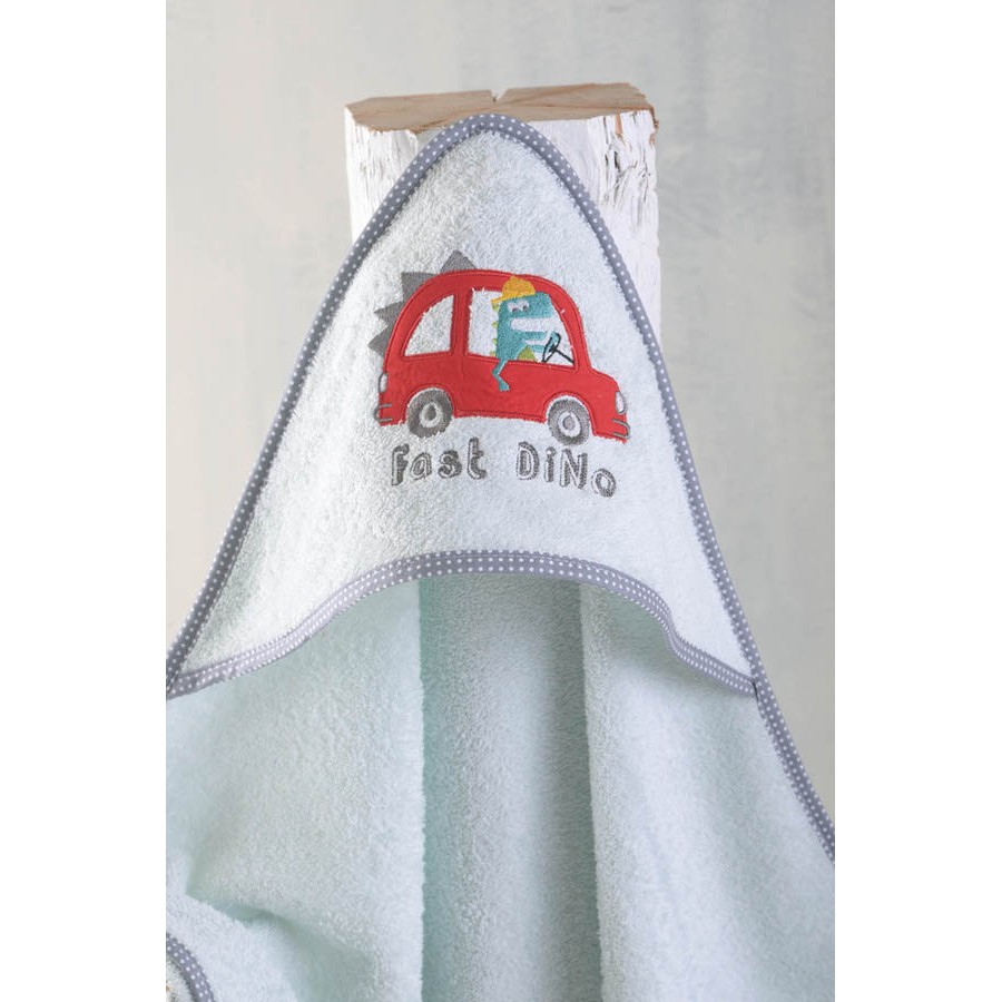 Κάπα βρεφική (75x75) Babyline Rythmos Fast Dino