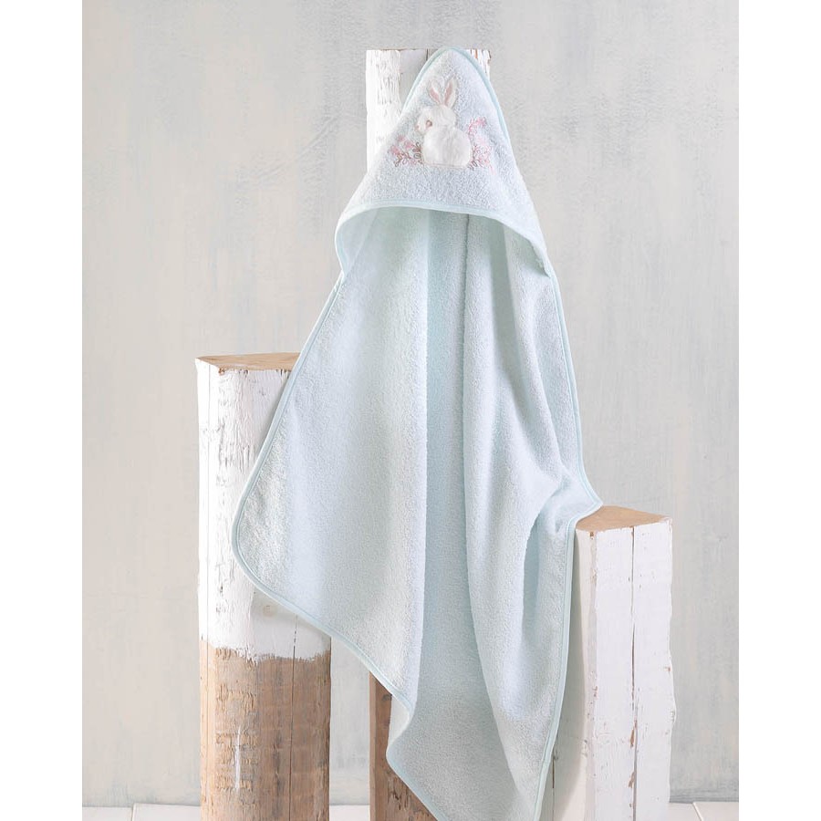 Κάπα βρεφική (75x75) Babyline Rythmos Jenny Aqua