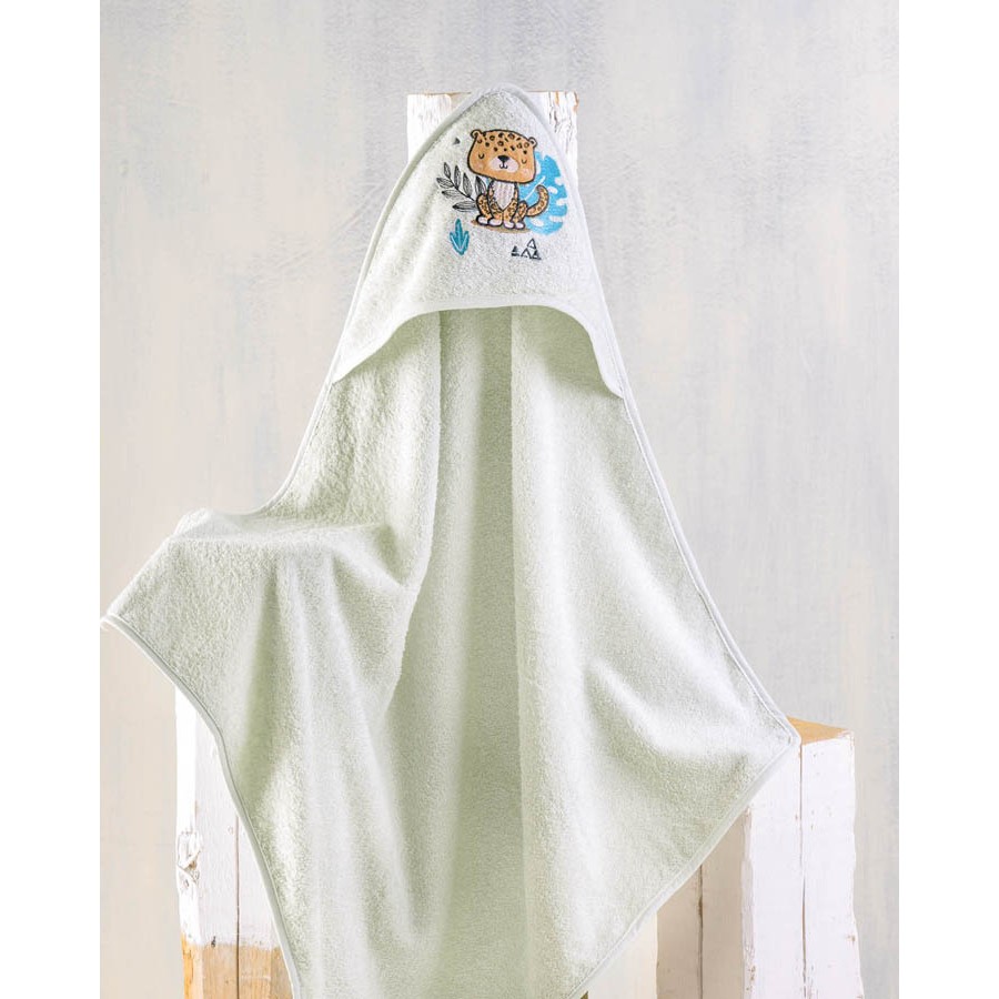 Κάπα βρεφική (75x75) Babyline Rythmos Liono Βεραμάν Γκρι