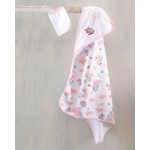 Σετ Κάπα με γαντάκι βρεφική (75x75) Babyline Rythmos Unicorn Pink