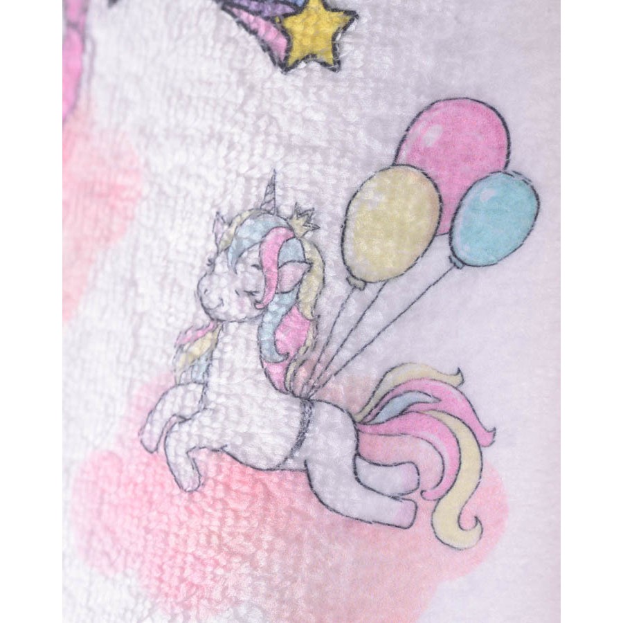 Σετ Κάπα με γαντάκι βρεφική (75x75) Babyline Rythmos Unicorn Pink