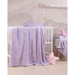 Κουβέρτα Κούνιας (110x140) Flannel Fleece που φωσφορίζει στο σκοτάδι Rythmos Nelie με ουράνια τόξα