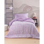 Κουβερτοπάπλωμα Μονό (160x220) με Sherpa που φωσφορίζει στο σκοτάδι Rythmos Nelie με ουράνια τόξα