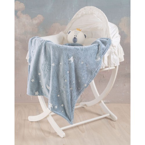 Κουβέρτα Αγκαλιάς - Λίκνου (80x110) Flannel Fleece που φωσφορίζει στο σκοτάδι Rythmos Oddity