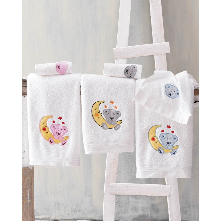 Σετ Πετσέτες 2 τεμαχίων Παιδικές (Χειρός | Λουτρού) Rythmos Arturo Σιελ Σετ Πετσέτες 2 τεμαχίων Παιδικές (Χειρός | Λουτρού) Rythmos Arturo Σιελ