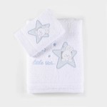 Σετ Πετσέτες 2 τεμαχίων Παιδικές (Χειρός | Λουτρού) Rythmos Astro Σιελ