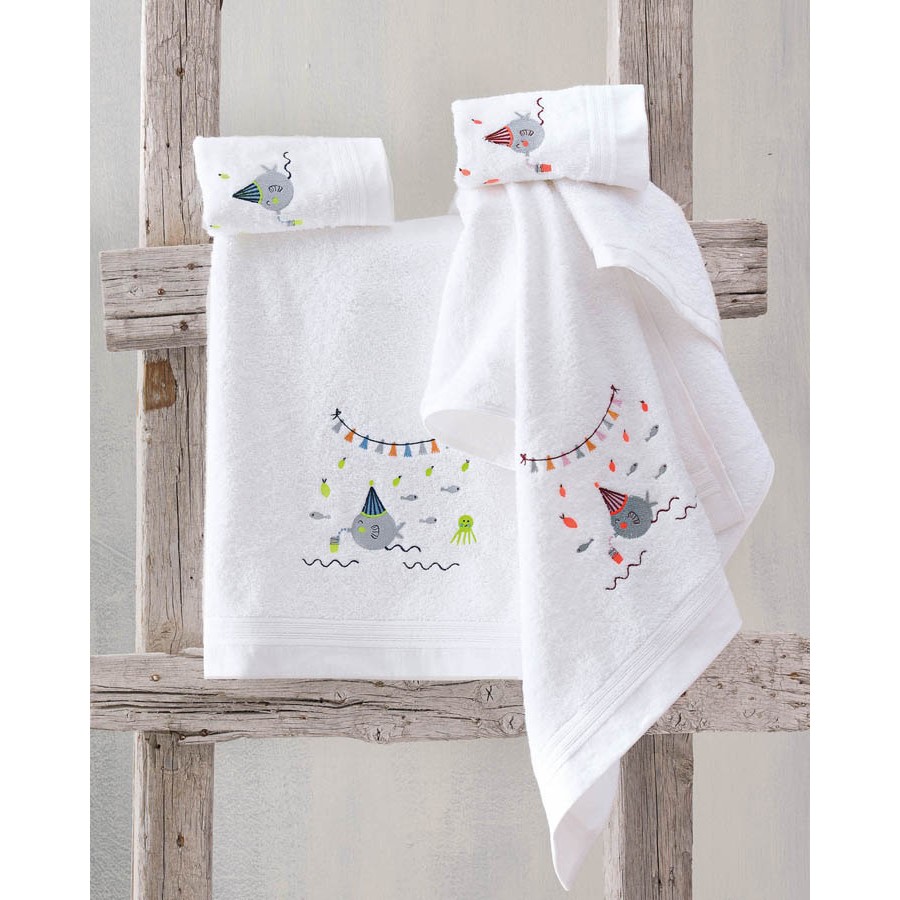 Σετ Πετσέτες 2 τεμαχίων Παιδικές (Χειρός | Λουτρού) Rythmos Bubbles Μπλε