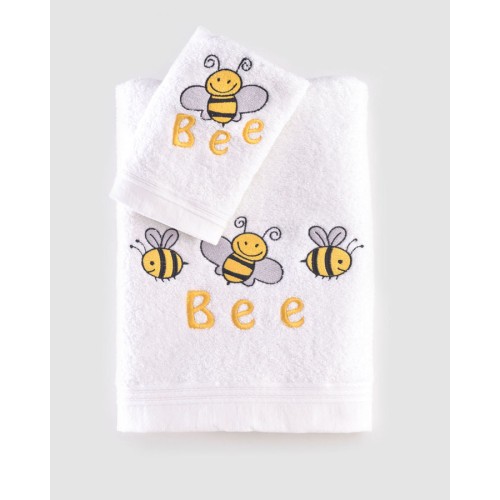 Σετ Πετσέτες 2 τεμαχίων Παιδικές (Χειρός | Λουτρού) Rythmos Honey Bee Κίτρινο