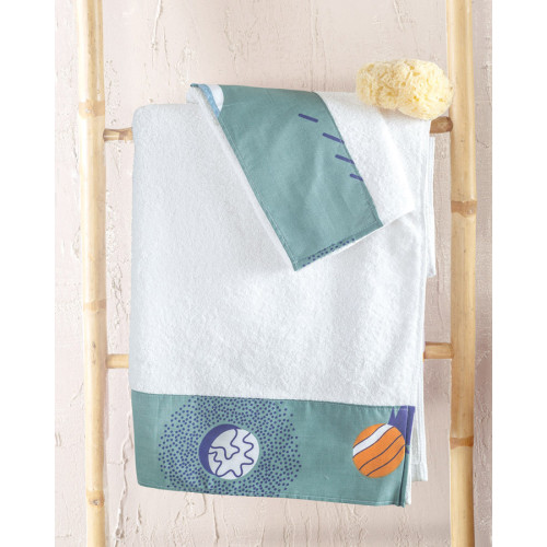 Σετ Πετσέτες 2 τεμαχίων Παιδικές με φάσα (Χειρός | Λουτρού) Rythmos Rocket