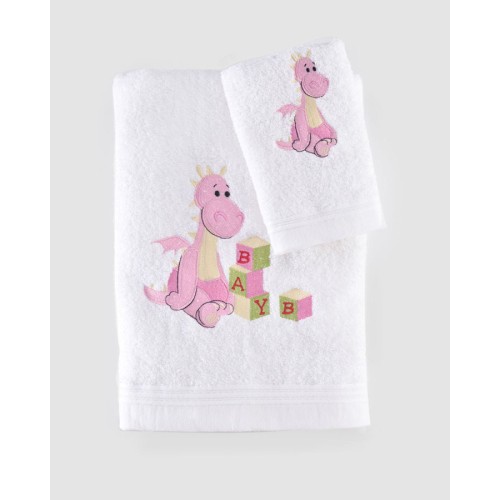 Σετ Πετσέτες 2 τεμαχίων Παιδικές (Χειρός | Λουτρού) Rythmos Willy Ροζ