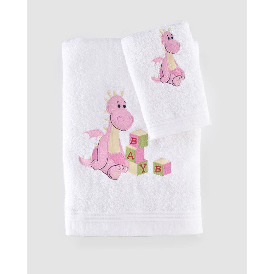 Σετ Πετσέτες 2 τεμαχίων Παιδικές (Χειρός | Λουτρού) Rythmos Willy Ροζ