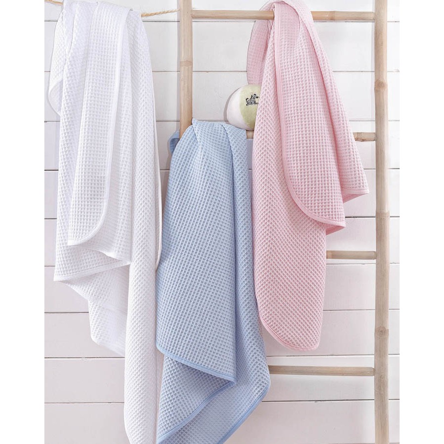 Κουβέρτα Πικέ (110x140) Μπεμπέ Αγκαλιάς Rythmos Sweety Σιελ